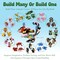 Wrapables Animal Building Blocks Set, Transformable Building Kits for Party Favors, Goodie Bag Stuffer, Stocking Stuffer (Set of 12), Animal World